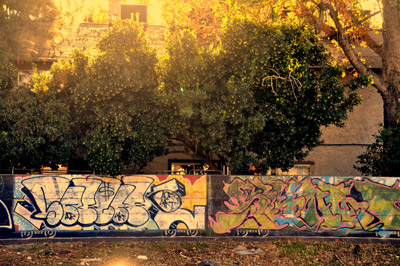 graffiti of train
